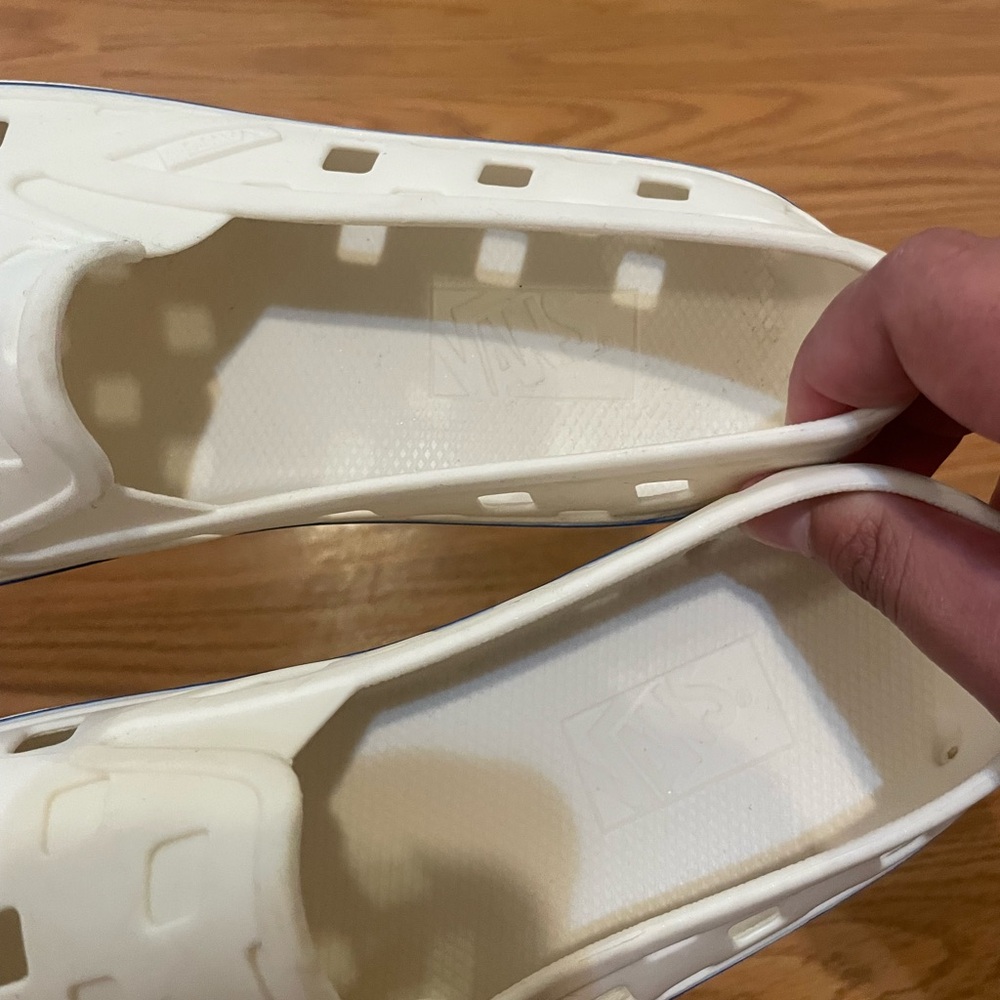 Vans White Slip-On Rubber Shoes - Picture 7 of 8